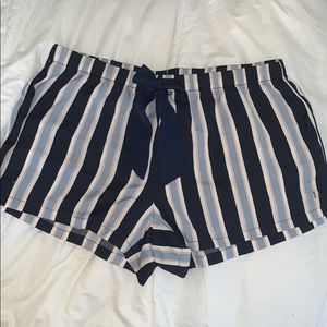 Aerie striped silk pajama shorts